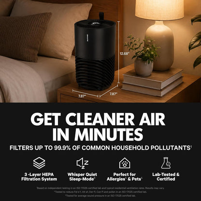 130I Smart HEPA Air Purifiers for Bedroom Home Pets - 750 Ft² (4PK)