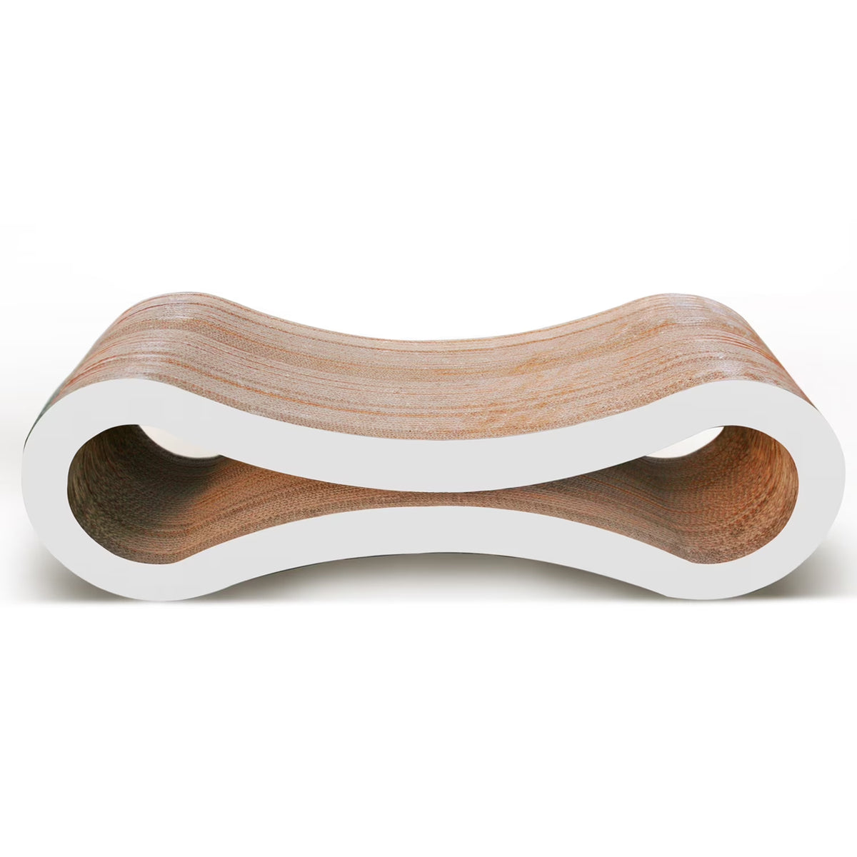 Ultimate Durable Cat Scratcher Lounge & Bed with Cat Scratching Pad, Reversible Infinity, White, 33.90"L