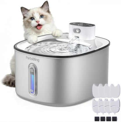 Stainless Steel Cat Water Fountain, 4.2L/142 Oz