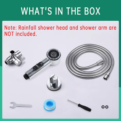 High Pressure3 Mode Dog Shower Attachment with ON/OFF Switch