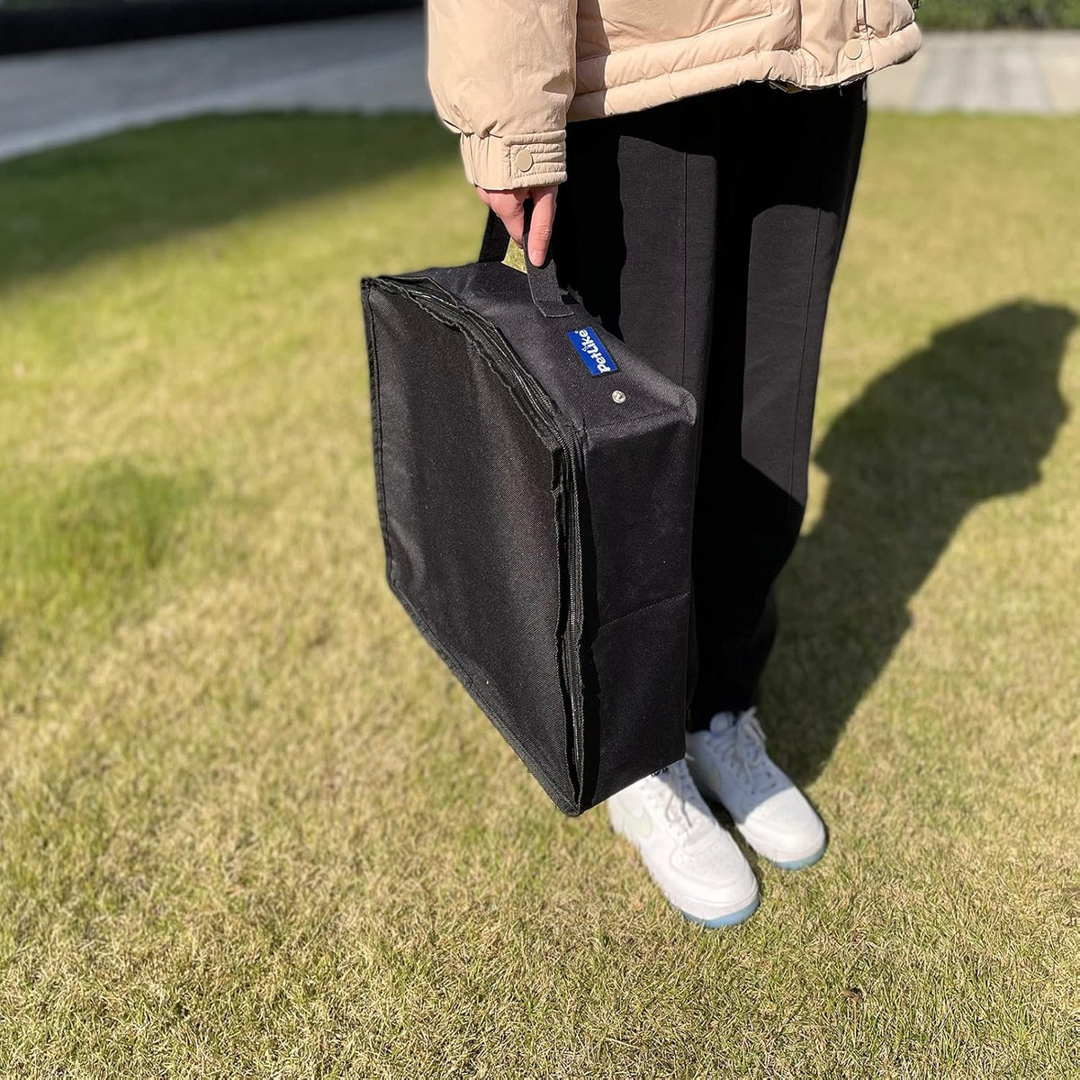 Travel Cat Litter Box, Leak-Proof Portable Litter Box, Collapsible Toilet Tray Carrier for Small Medium Cats (Medium, Aqua Set)