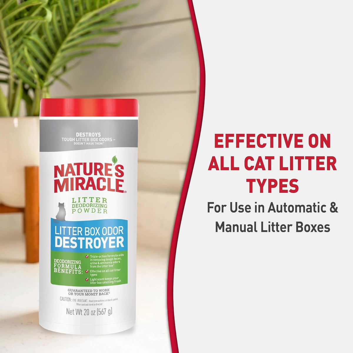 Cat Litter Box Odor Deodorizer Powder, 20 Oz