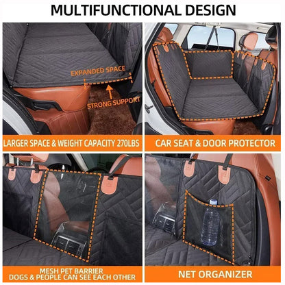 Dog Car Seat Cover Back Hard Bottom Extender for Dogs Supports 400LBS Pet USA