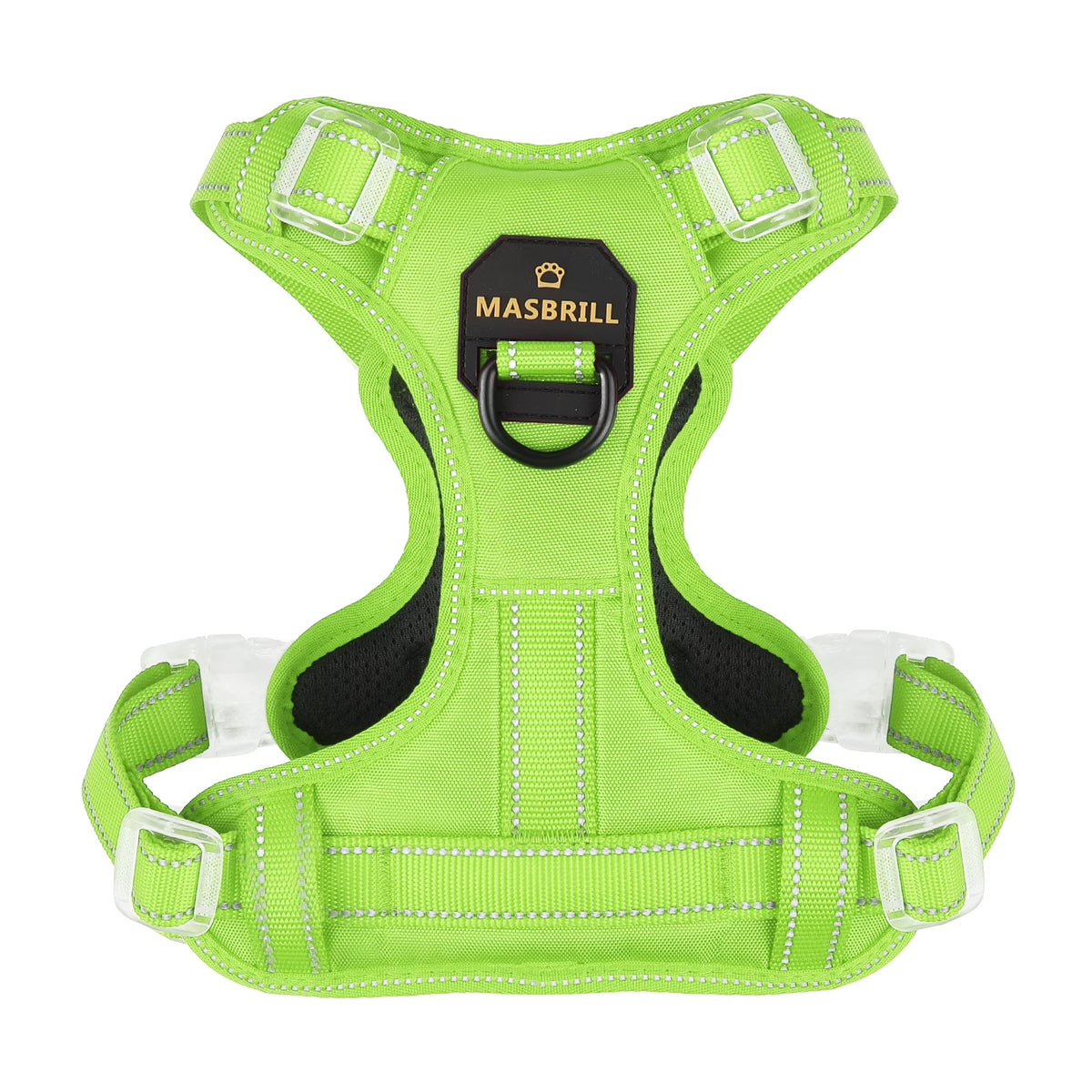 Reflective Dog Harness No Pull Dog Vest Harness with Handle,No Choke Adjustable Soft Padded Pet Vest for Small Dogs,Green Dog Galters