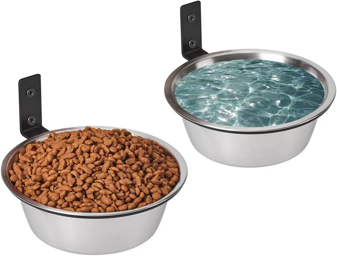 Elevated Cat Bowls, Raised Cat Food and Water Bowls,Wall Mounted Pet Comfort Feeding Bowls