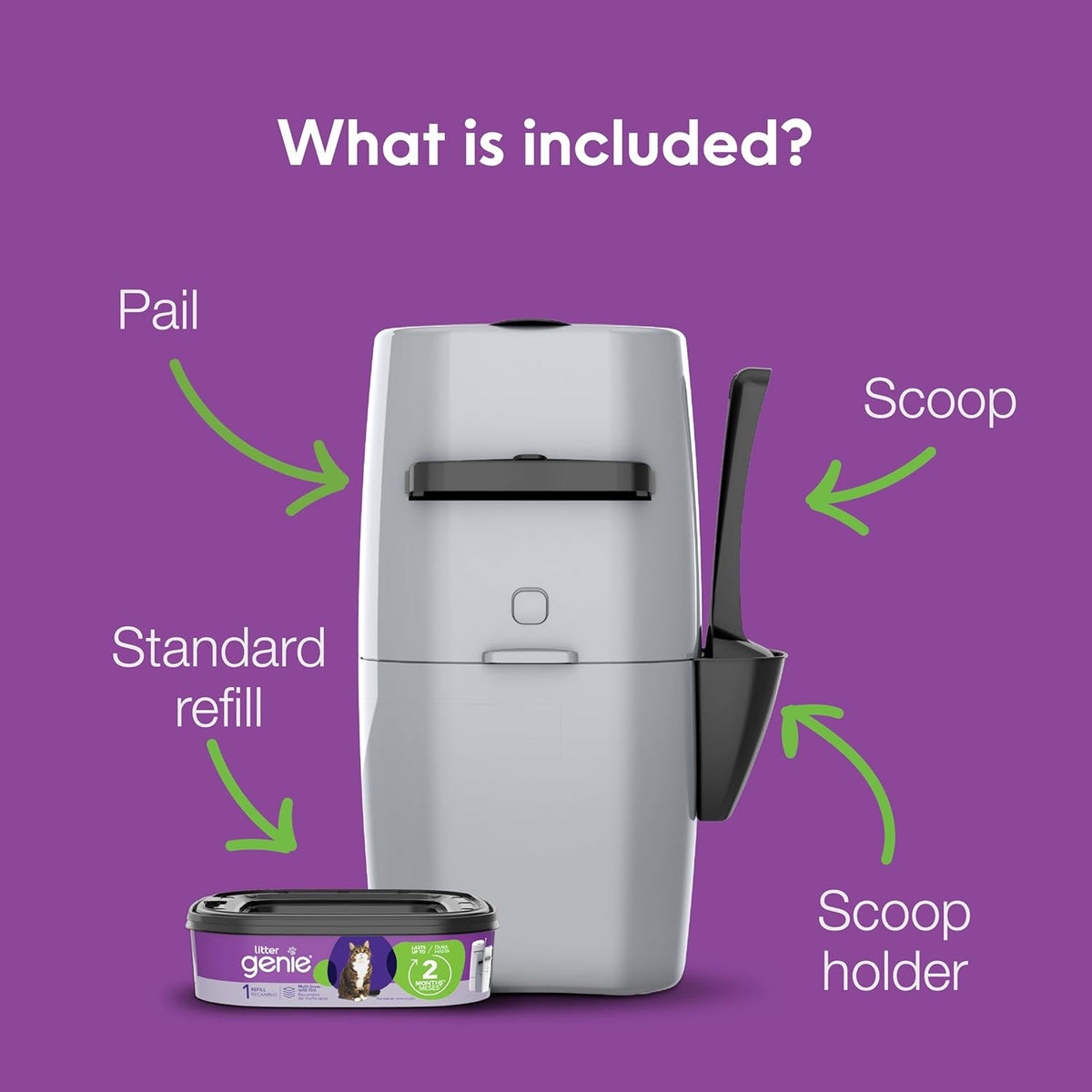 Standard Cat Litter Disposal Pail with 14 Ft Standard Refill
