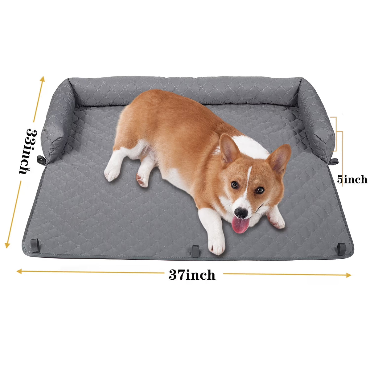 Washable Dog Couch Bed,Large Dog Bed Furniture Protector for Couch,Cooling Elevated Dog Bed Mat Pillow