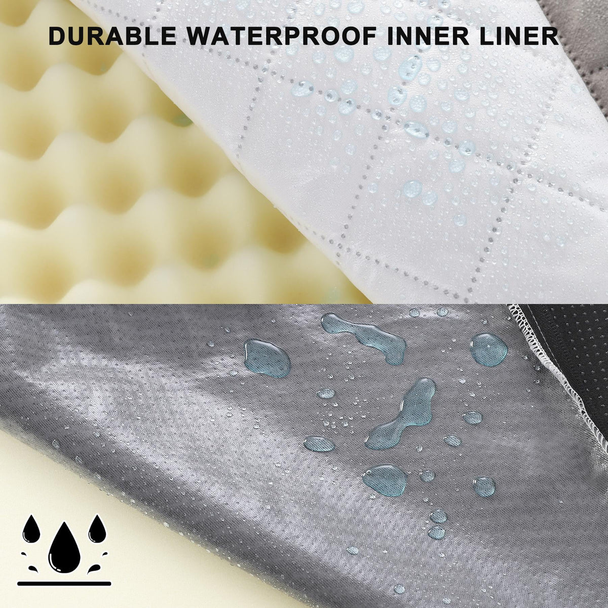 47" Waterproof Orthopedic Dog Bed for Xxlarge Dogs Orthopedic Dog Crate Bed with Removable Washable Cover