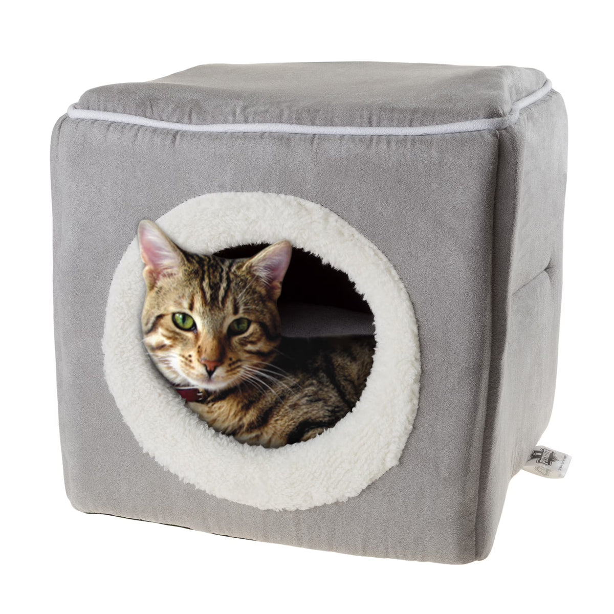 Cozy Cave Pet Cat Bed, Gray