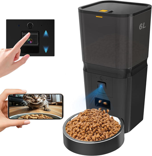 6L Smart Wifi Automatic Cat & Dog Feeder with Camera
