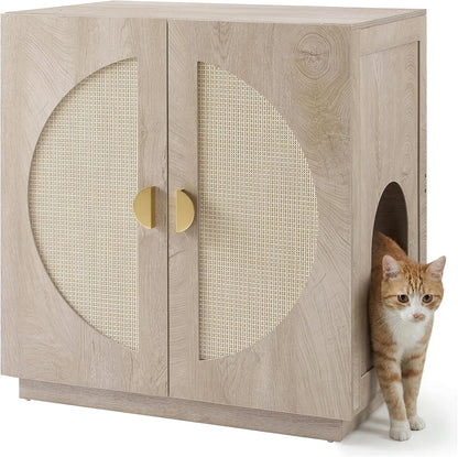 Tall Cat Litter Box Enclosure for Tall or Top Entry Litter Box