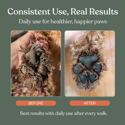 Dog Paw Cleaner, Clean Paws, No Rinse Foam Cleaner with Brush, 5 Fl Oz |  Dog Paw Washer, Fragrance Free, Ph Balanced, Waterless, Foaming Washer with Silicone Brush, Pet Cleaning Supplies