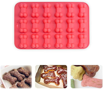 Puppy Dog Paw and Bone Silicone Molds, Set of 4PCS