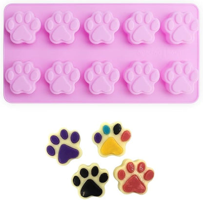Puppy Dog Paw and Bone Silicone Molds, Set of 4PCS