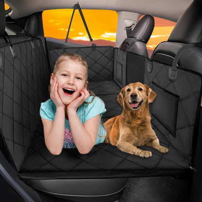 Waterproof Dog Back Seat Extender Hard Bottom Hammock Pet Bed for Car SUV Truck
