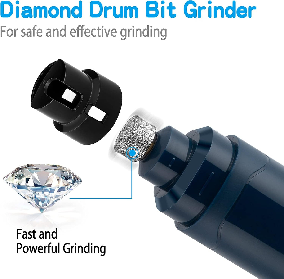Dog Nail Grinder Upgraded - Professional 2-Speed Whisper-Quiet Electric Pet Nail Trimmer Painless Paws Grooming & Smoothing for Small Medium Large Dogs & Cats (Dark Blue)