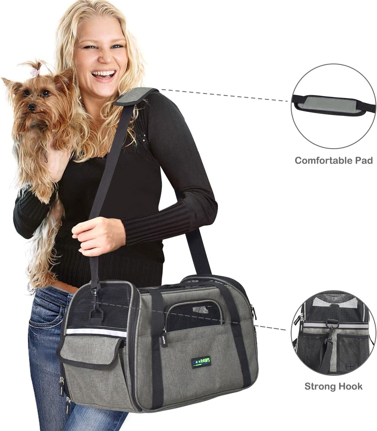Soft-Sided Airline-Approved Dog & Cat Carrier Travel Bag