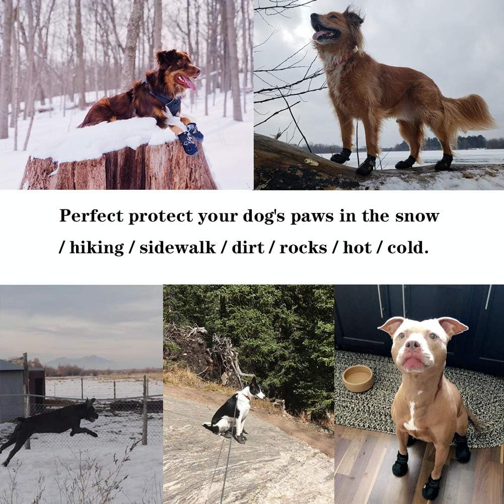 Dog Shoes for Hot Pavement, Dog Snow Booties for Medium to Large Dogs