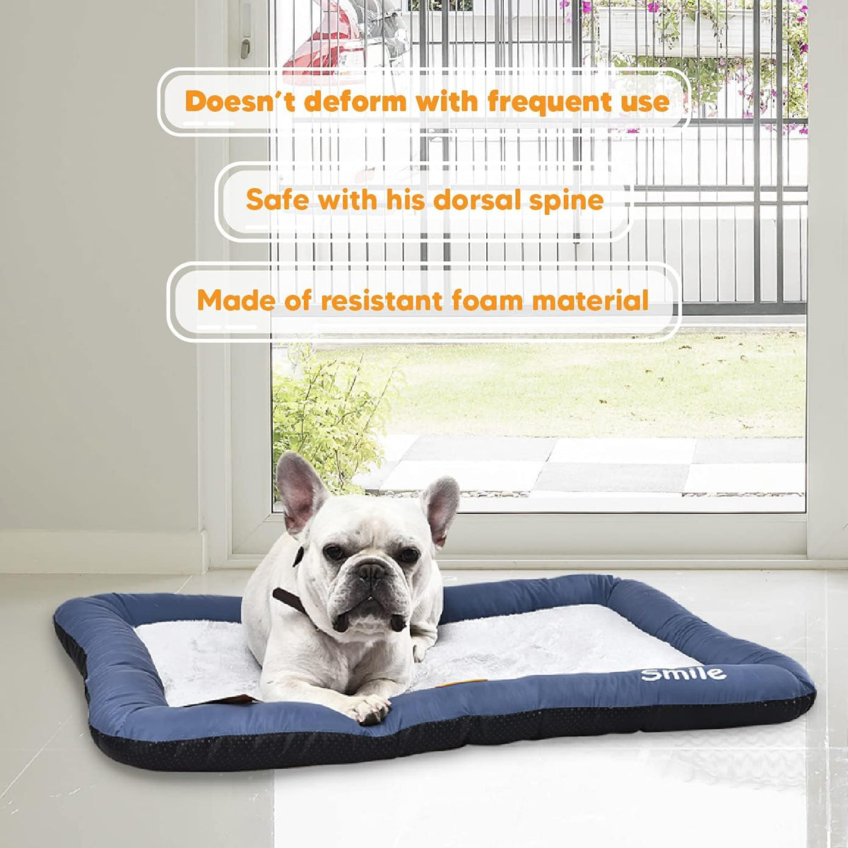 Dog Bed and Cat Bed, Washable Soft Dog Crates Soft Pet for Indoor and Outdoor - Large Blue