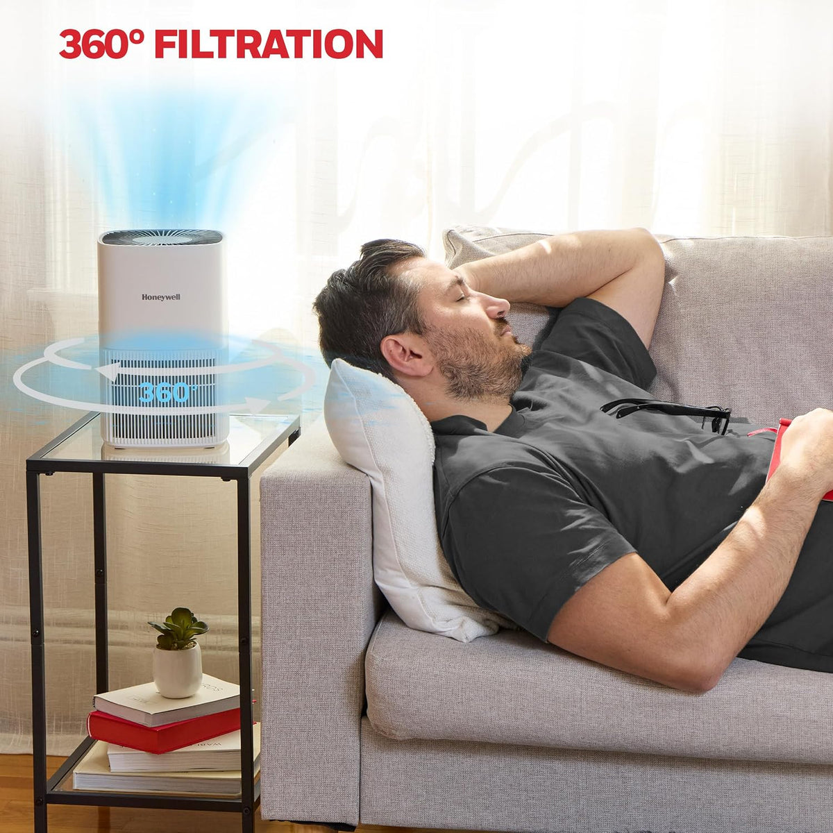 Allergen plus Compact HEPA Small Room Air Purifiers, White