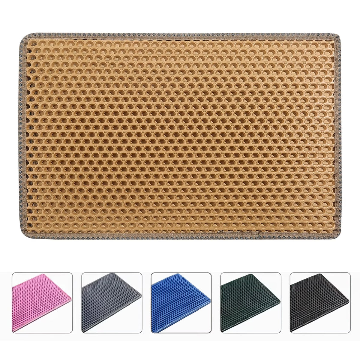 Double Layer anti Tracking Waterproof Cat Litter Trapping Mat Yellow
