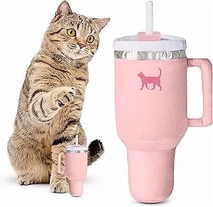 Kitty Cup Tumbler Catnip Crinkle Cat Toy (Pink Peach Dust)