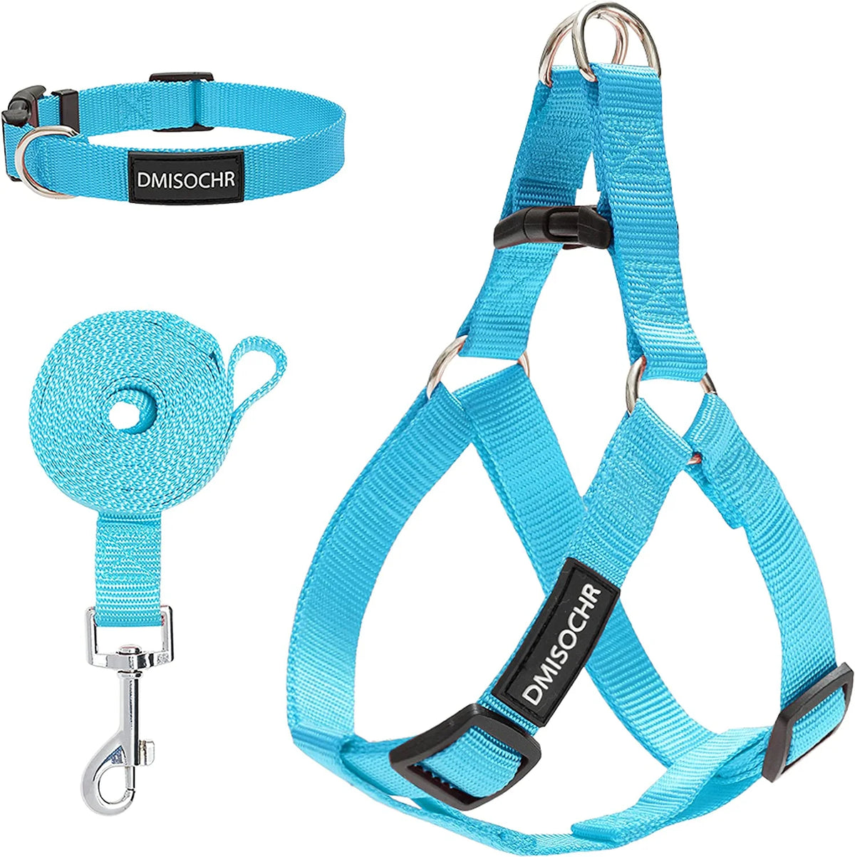 Dog Harness and Leash Set with Collar - Step in No Pull Dog Harness
