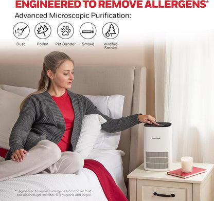 Allergen plus Compact HEPA Small Room Air Purifiers, White