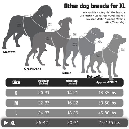 Black No Pull Dog Harness for Large Dogs, No Choke Front Clip Harness, Adjustable Easy on Heavy Duty Pet Training Walking Harness, Reflective Soft Padded Dog Vest with Easy Control Handle