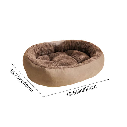 PALIFEUR Small Dog Bed for Puppy&Cat, Comfort Warmth Dog Bed, Thickened Soft Dog Beds with Cozy Sleeping, Washable Dog Bed Velvet Cover, Indoor, Gray(19.69"X15.75")