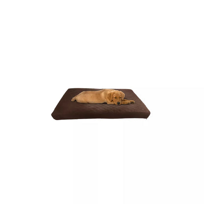 Waterproof Dog Bed – 2-Layer Memory Foam Dog Bed with Removable Machine Washable Cover – 36X27 Dog Bed for Large Dogs up to 75Lbs by PETMAKER (Brown)