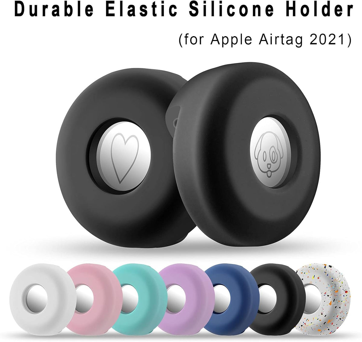 For Airtag Holder for Dog Collar,  Silicone Air Tag Case Cover