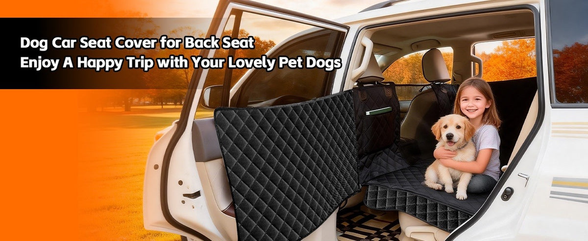 Back Seat Extender for Dogs, 68" X 52" Hard Bottom Waterproof Cover, Black