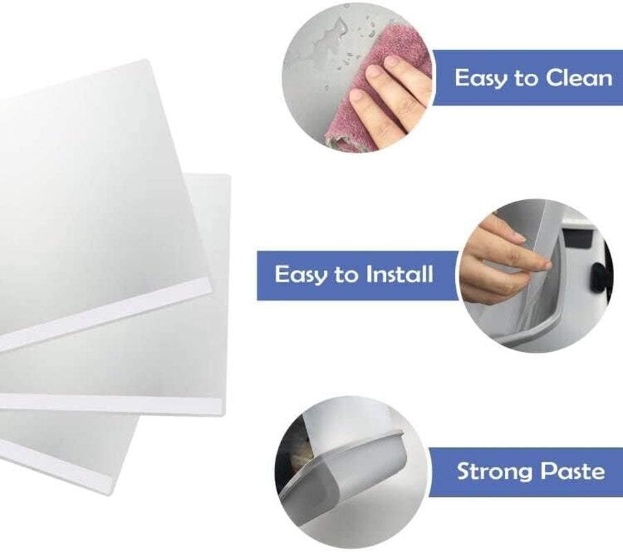 3 Pcs Cat Litter Box Pee Shields, Splash Guard for Open Top Litter Pan