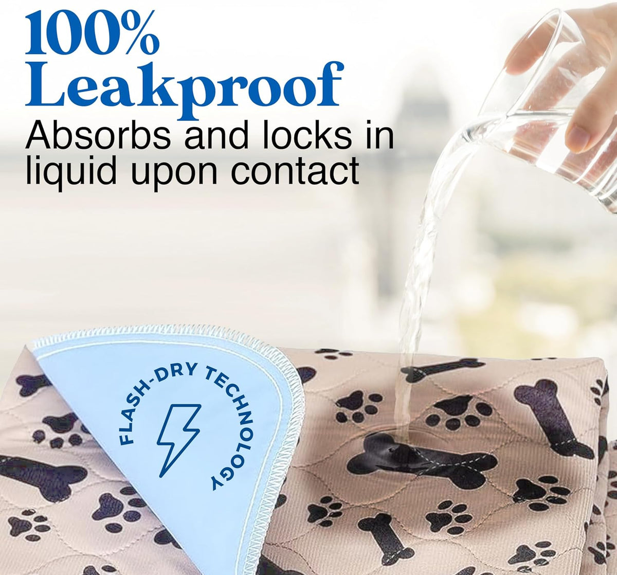 Super Absorbent Washable Pee Pads for Dogs Large 35 X 31 (2-Pack) Puppy Pads Pet Training Pads Reusable Pee Pads for Dogs 100% Waterproof Dog Puppy Pee Pads Extra Large Wee Wee Pads for Dogs Pet Peed