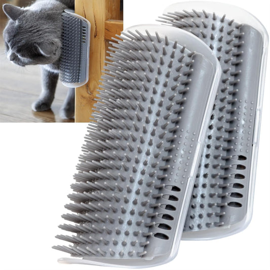2PCS 6.1" Extended Cat Self Groomer, Wall Corner Massage Brush