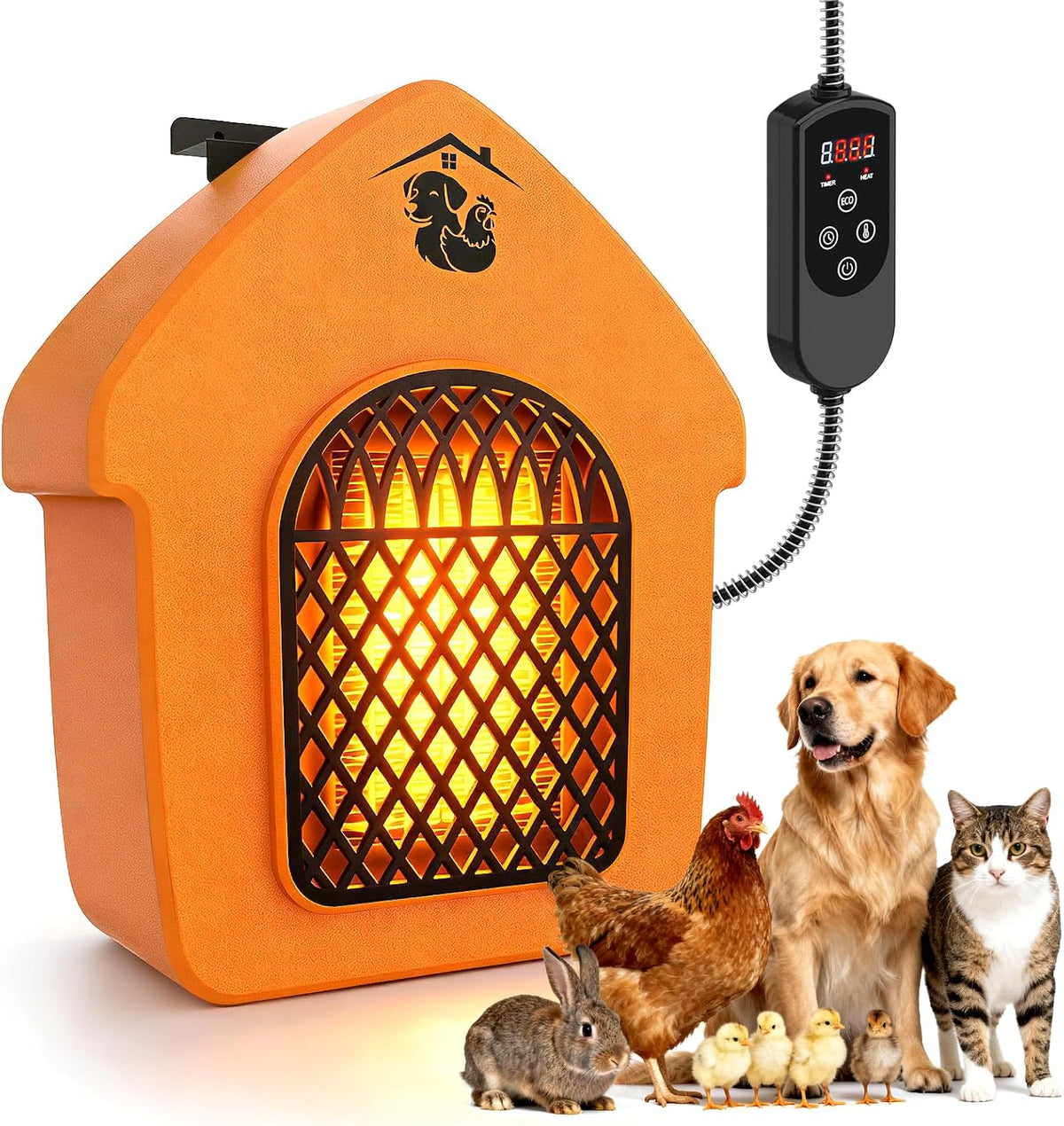 Dog House Heater with Thermostat, Chicken Coop Heater