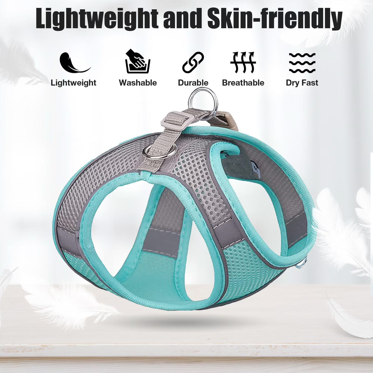Cat Harness and Leash, Escape Proof Cat Vest Dog Walking Leash and Harness Set, Adjustable Step in Pet Harness, Reflective Breathable Easy Control Vest for Small Large Kitten Dog Outdoor, Green XS