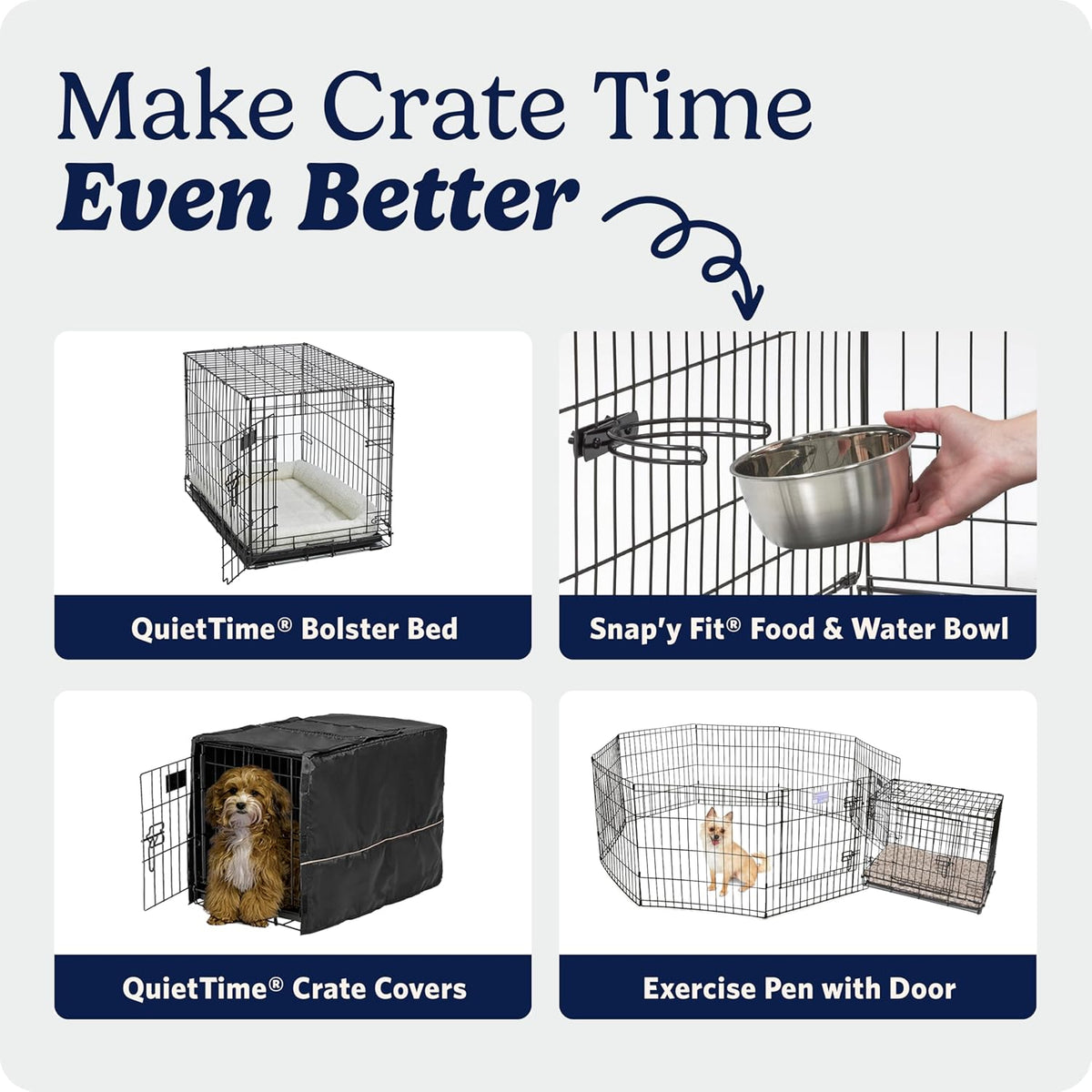Midwest 24-Inch Single Door Icrate, for Small Breeds, 12-20 Lbs