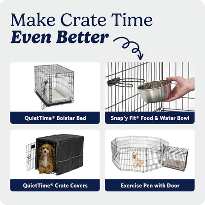 Midwest 24-Inch Single Door Icrate, for Small Breeds, 12-20 Lbs