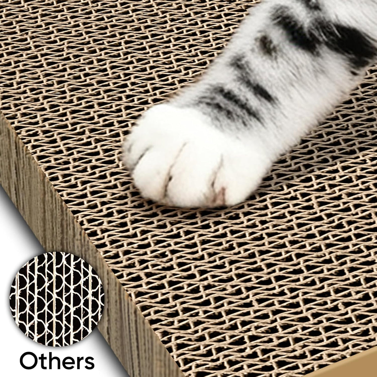 Cat Scratcher 8-Pack Refills, Large Cardboard Pads for Indoor Cats