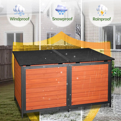 Extra Large Insulated Outdoor Dog House Weatherproof Chew-Proof Metal Frame