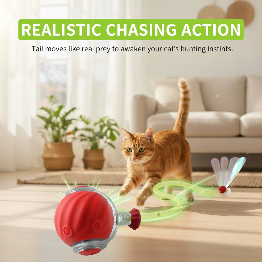 Automatic Rolling Ball for Cats – Rechargeable Smart Interactive Toy, Durable