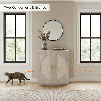 Tall Cat Litter Box Enclosure for Tall or Top Entry Litter Box