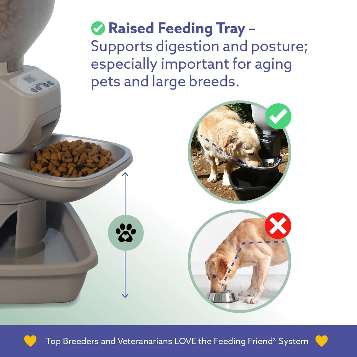 ® Automatic Dog & Cat Food Feeder with Water Dispenser, Smart Pet Feeder with Portion Control, OLED Display, Anti-Jam Design, Battery Operated, Medium Pets 15–30 Lbs, Taupe