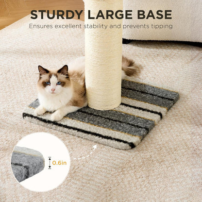 Cat Scratching Post 38 Inches Heavy Duty and Thick Scratching Post Sisal Rope with Hanging Ball and Mice for Indoor Cats(Grey)