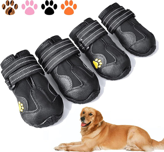 Dog Shoes for Hot Pavement, Dog Snow Booties for Medium to Large Dogs