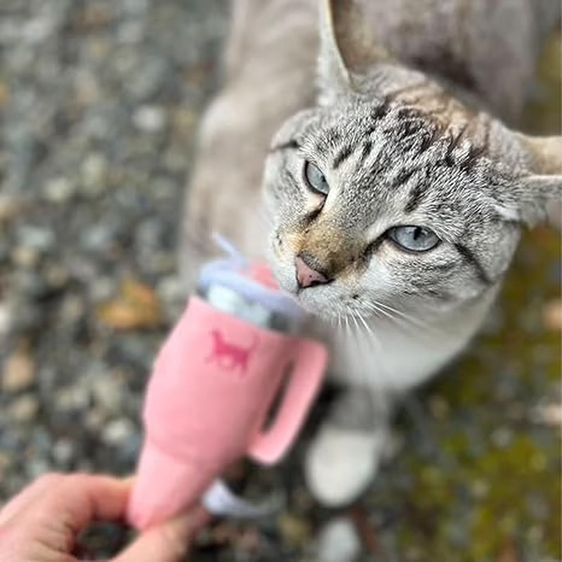 Kitty Cup Tumbler Catnip Crinkle Cat Toy (Pink Peach Dust)