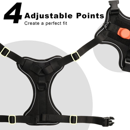 Dog Harness for Large Dogs, No Pull Dog Harness with Handle, Reflective Pet Harness, Adjusatble Service Vest Harness for Dog