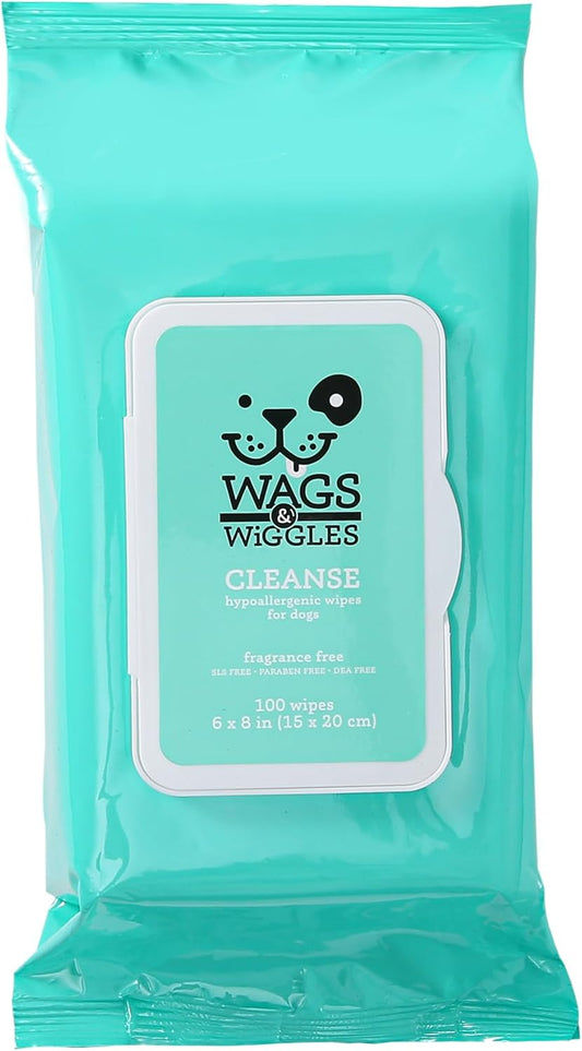 Hypoallergenic Dog Wipes, Fragrance-Free, 100 Count